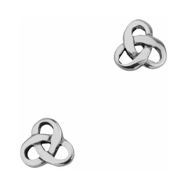 Celtic Loop Trinity Stud Earrings