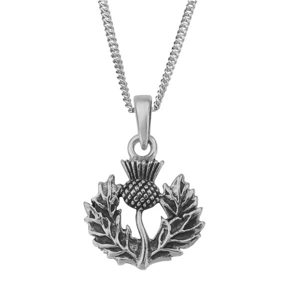 Textured Single Thistle Pendant