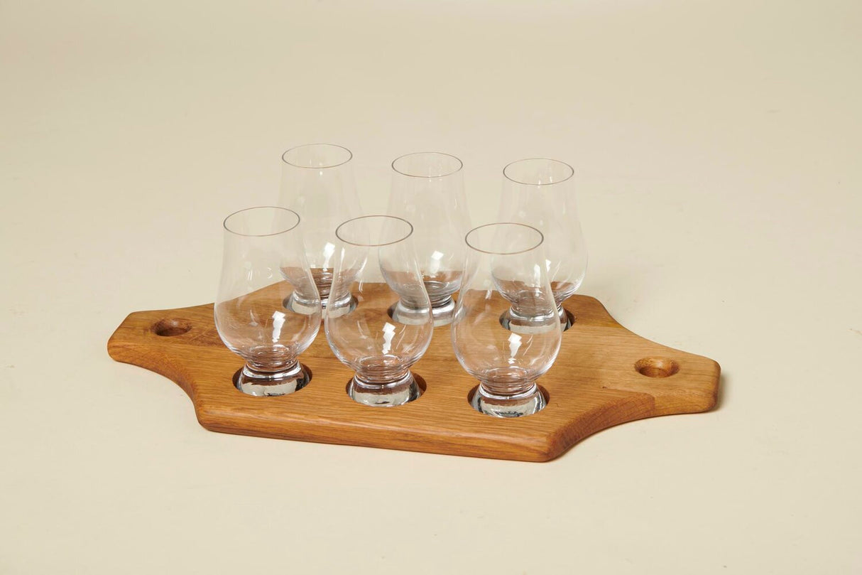 Flat Board Six Glass Holder (Two Handles)