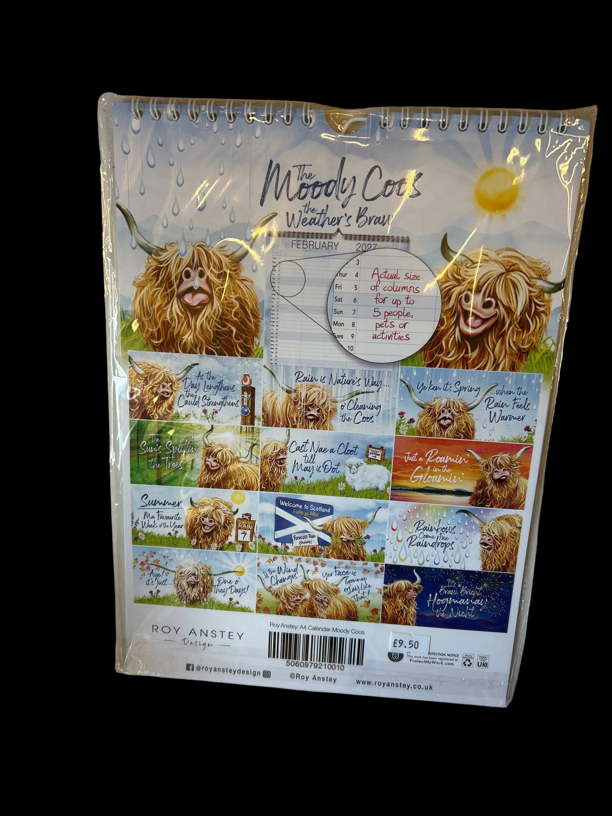 Moody Coos A4 Calendar 2027