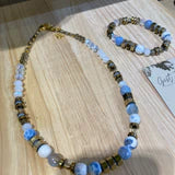 Pale Blue & White Necklace