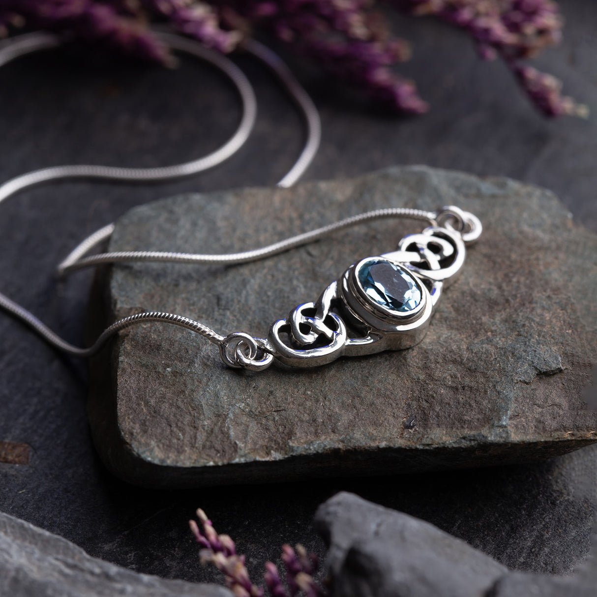 Celtic Necklet with Turquoise Stone