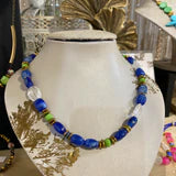 Royal Blue Cord Adjustable Necklace