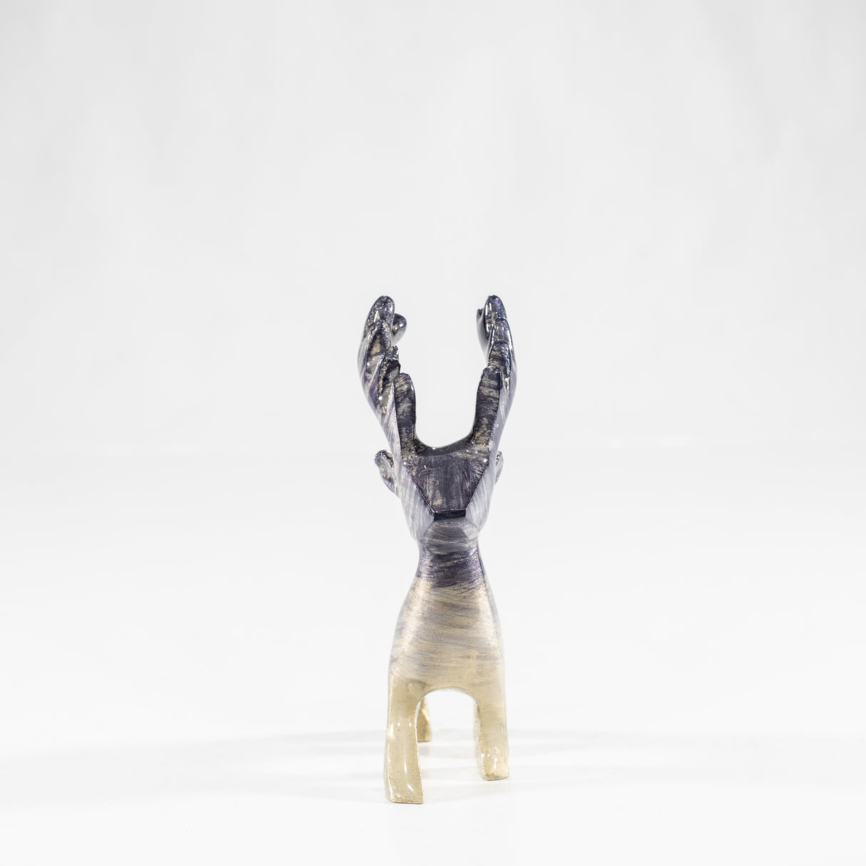 Medium Brushed Silver Aluminium Stag (11cm)