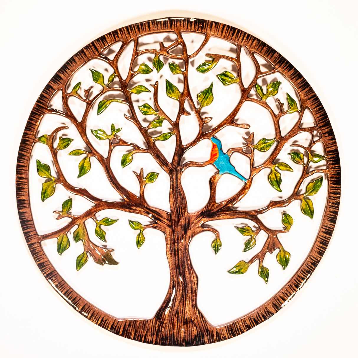 Bird Tree of Life Aluminium Decoration (40cm)