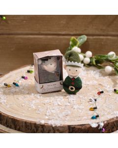 Christmas Elf Tiny World Fabric Keepsake