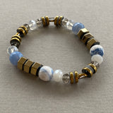 Pale Blue & White Bracelet