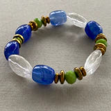 Royal Blue & Green Crystal Bracelet