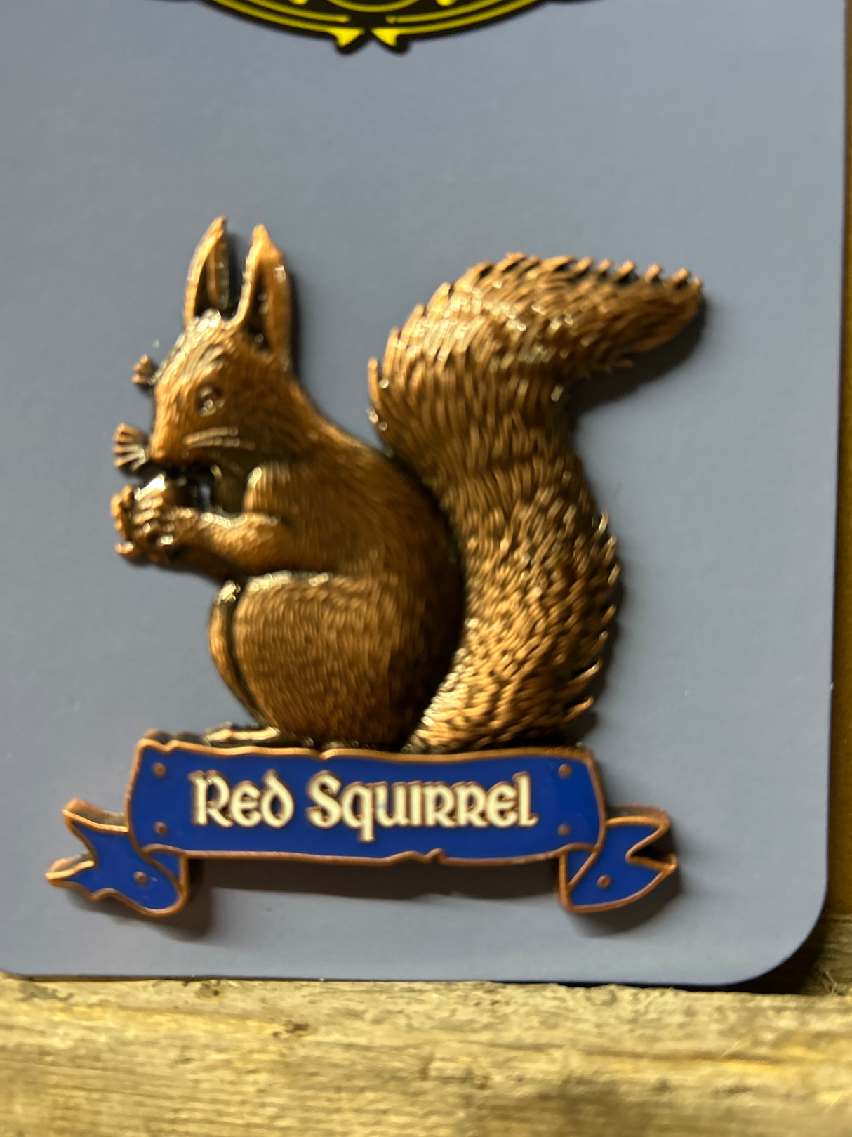 Red Squirrel Antique Magnet