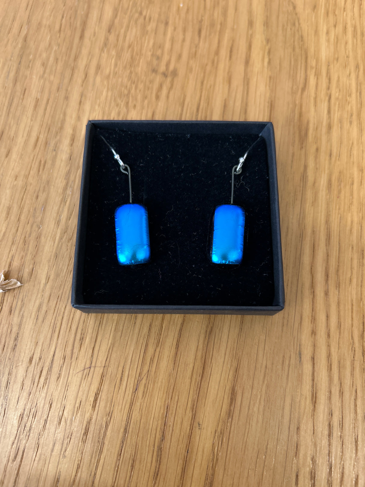 Rectangle Hanging Dichroic Earrings