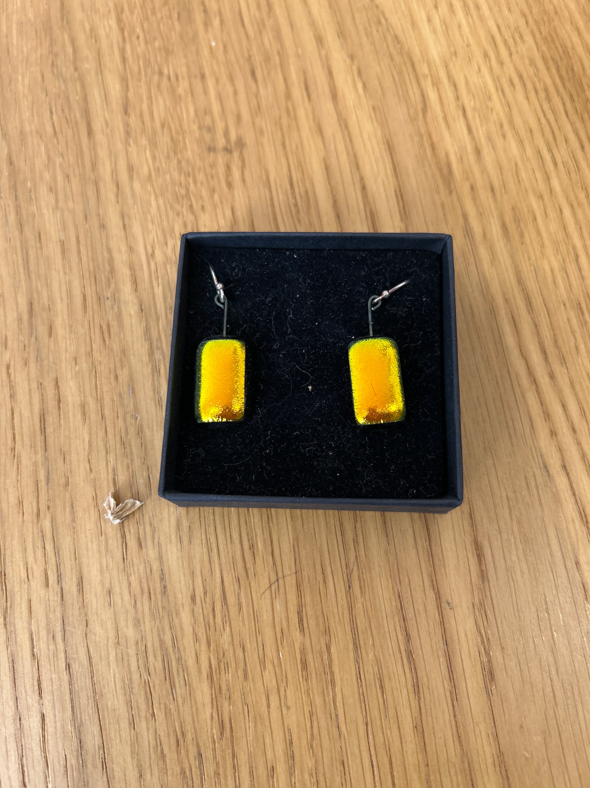 Rectangle Hanging Dichroic Earrings