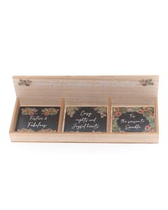 Evergreen Fir & Pinecone Printed Slate Coaster
