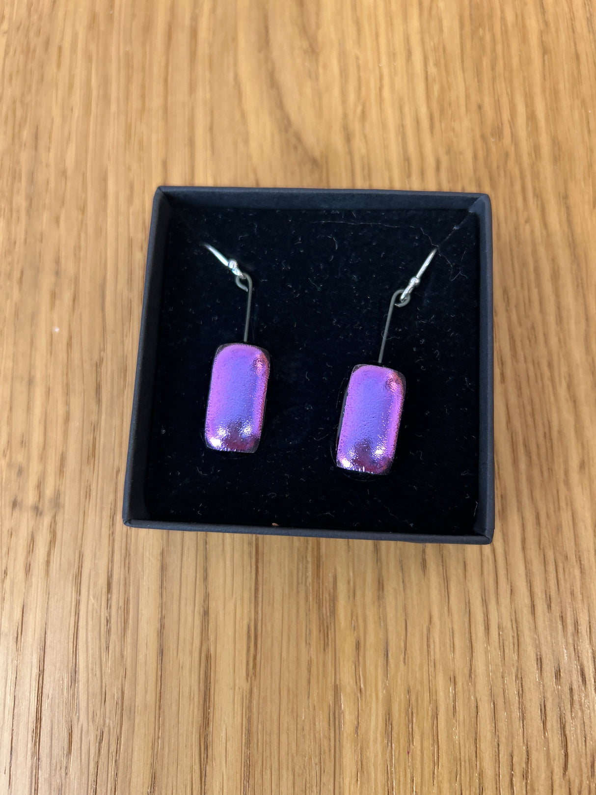 Rectangle Hanging Dichroic Earrings