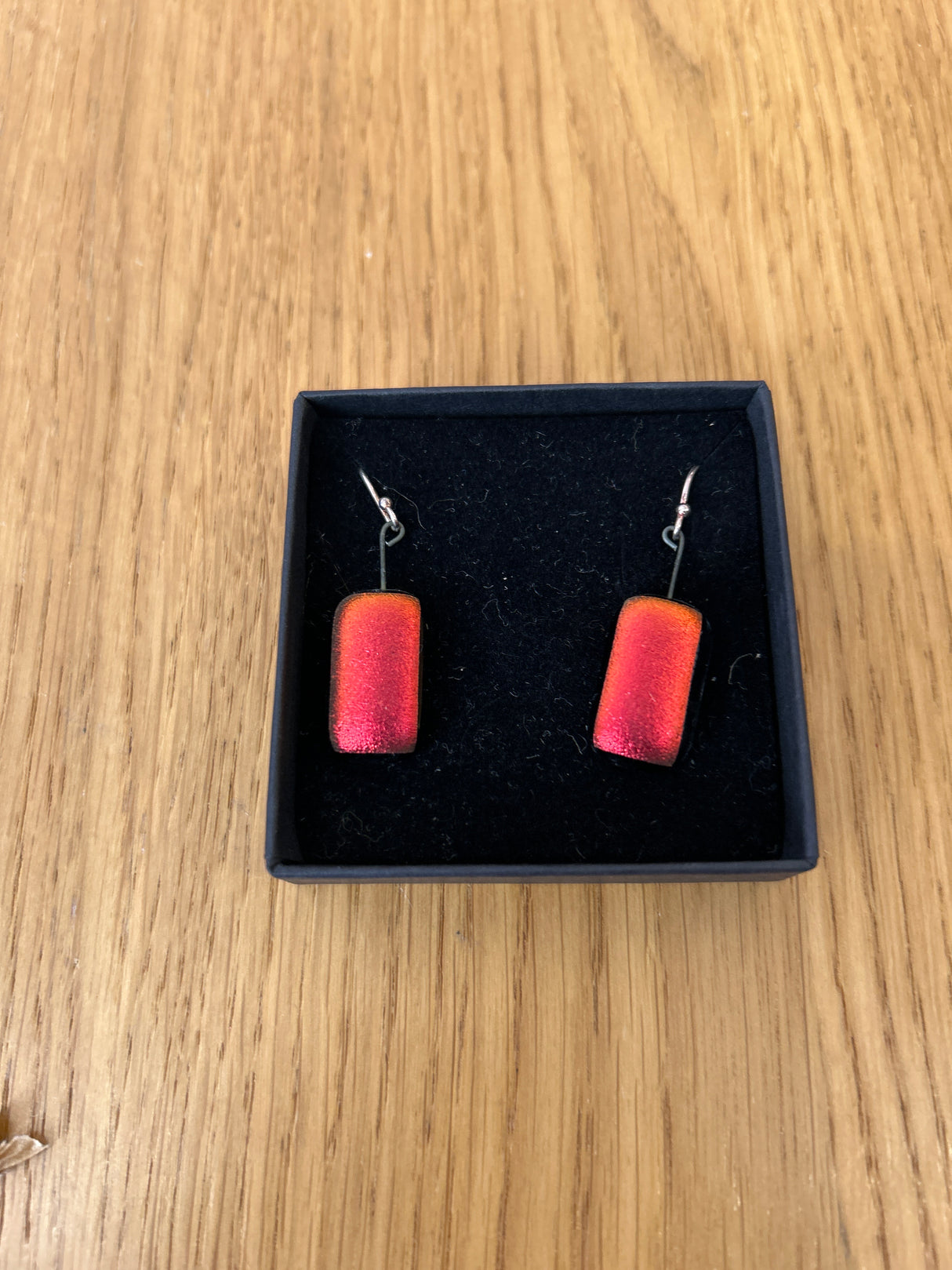 Rectangle Hanging Dichroic Earrings