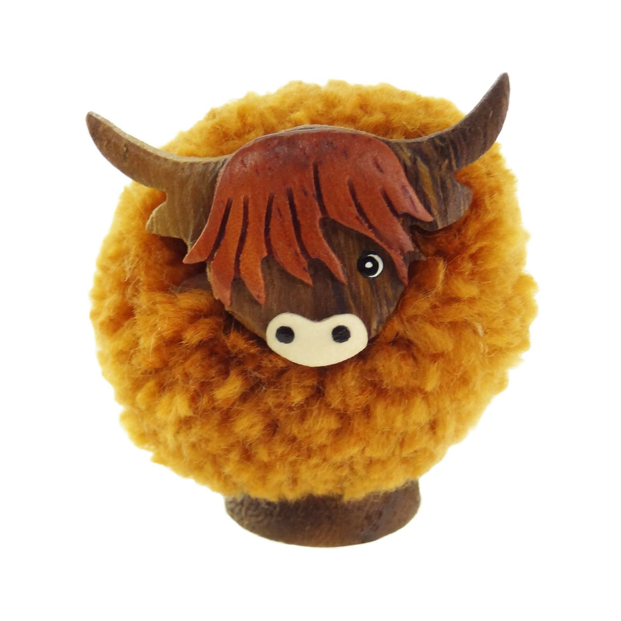 Small Highland Cow PomPom Figure