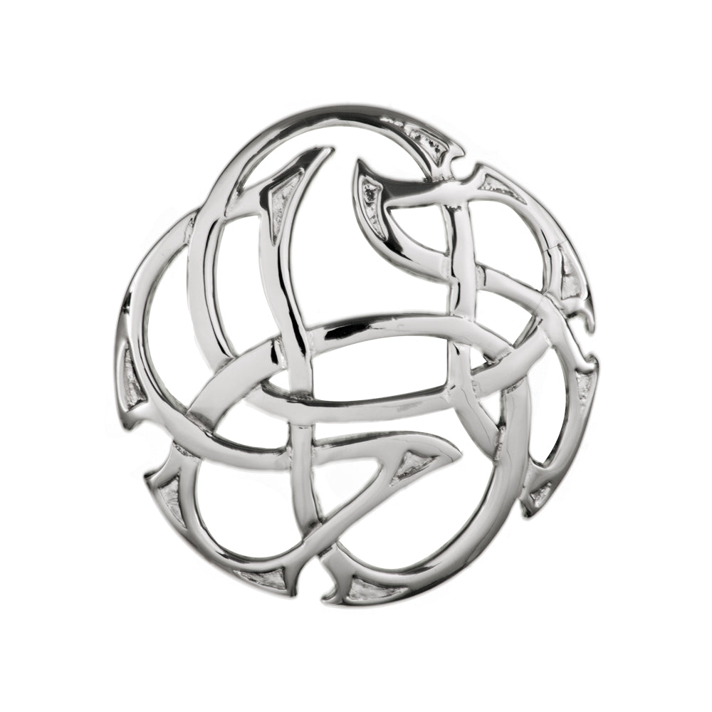 Fine Celtic Swirl Pewter Brooch