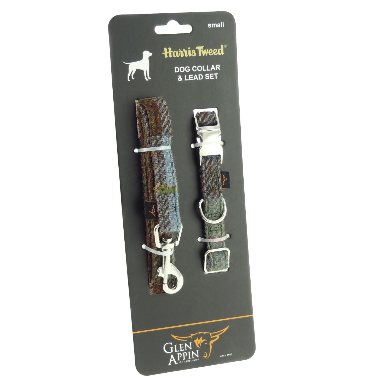 MacLeod Tartan Harris Tweed Dog Collar & Lead