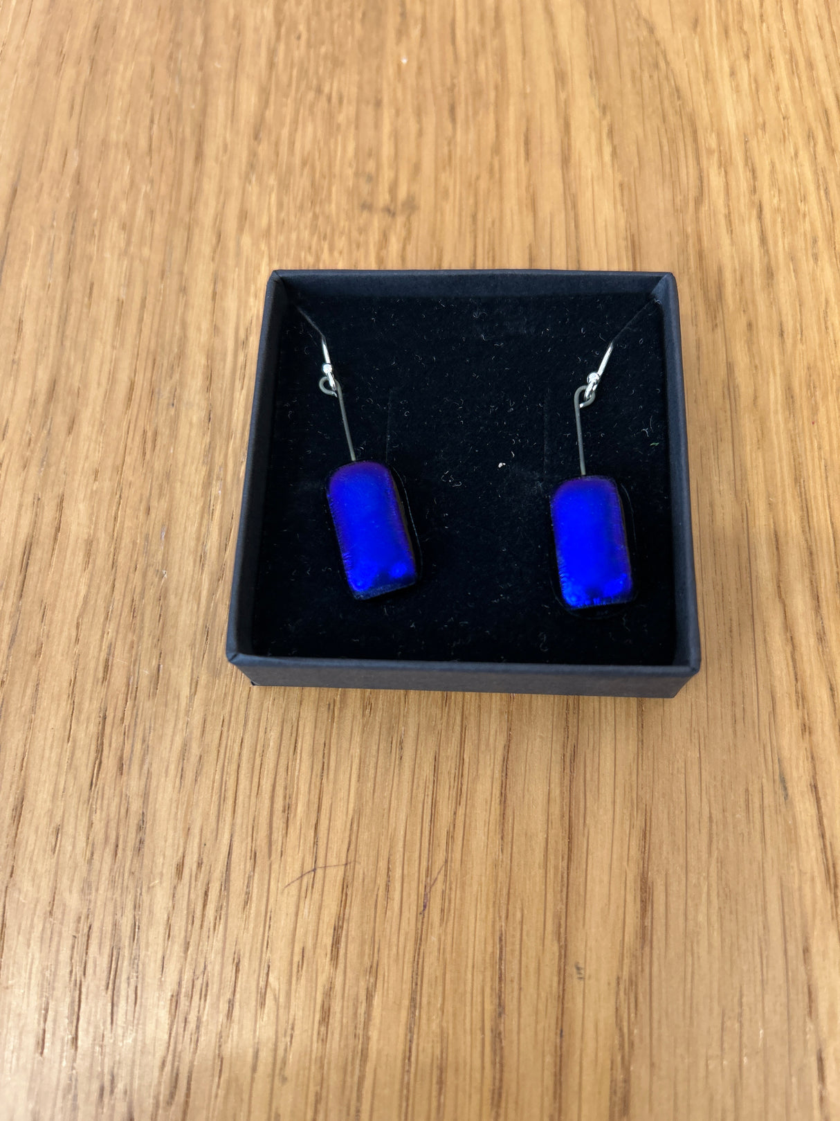 Rectangle Hanging Dichroic Earrings