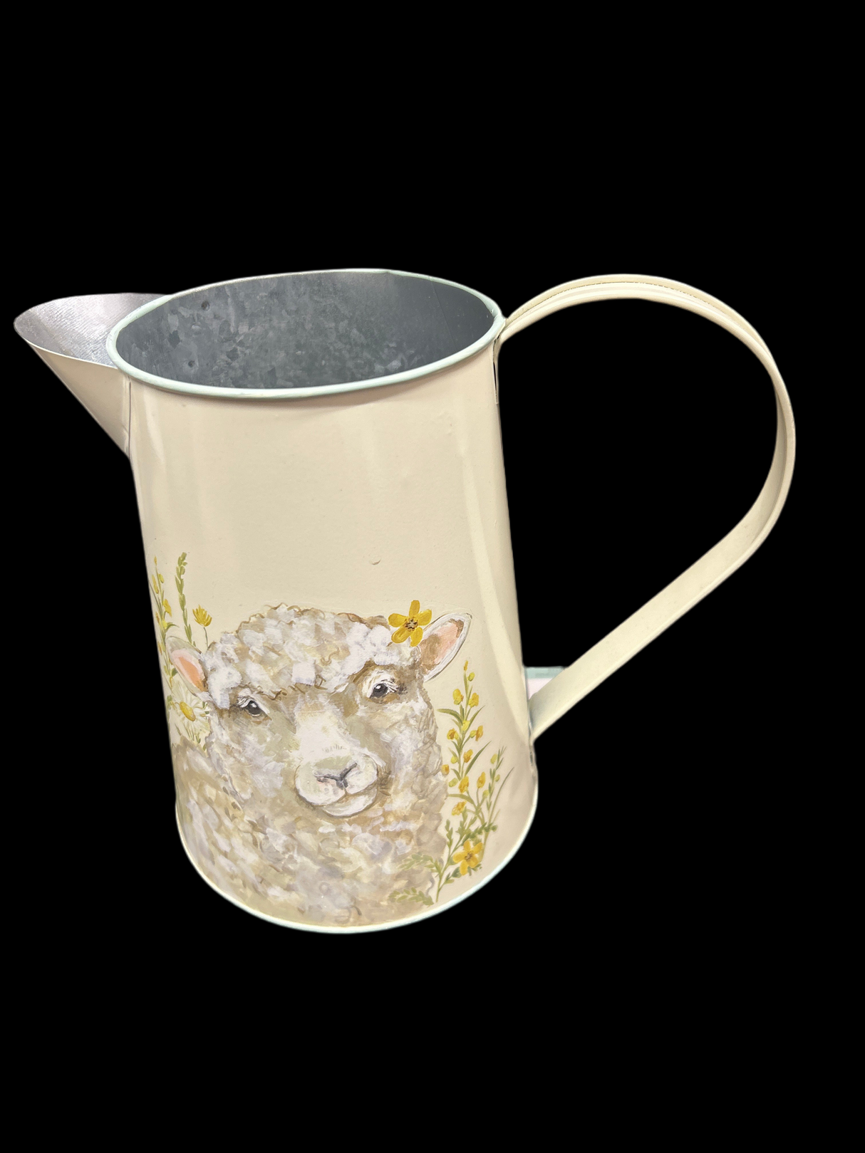 Sheep Floral Metal Jug (Decorative use only)