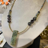 Green, Yellow & Black Necklace