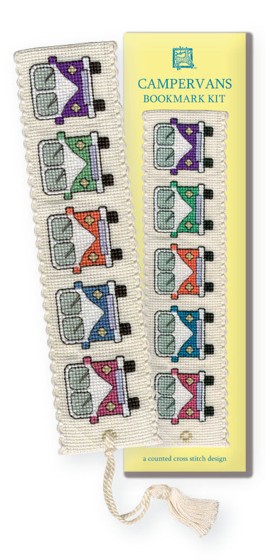Campervans Cross-stitch bookmark