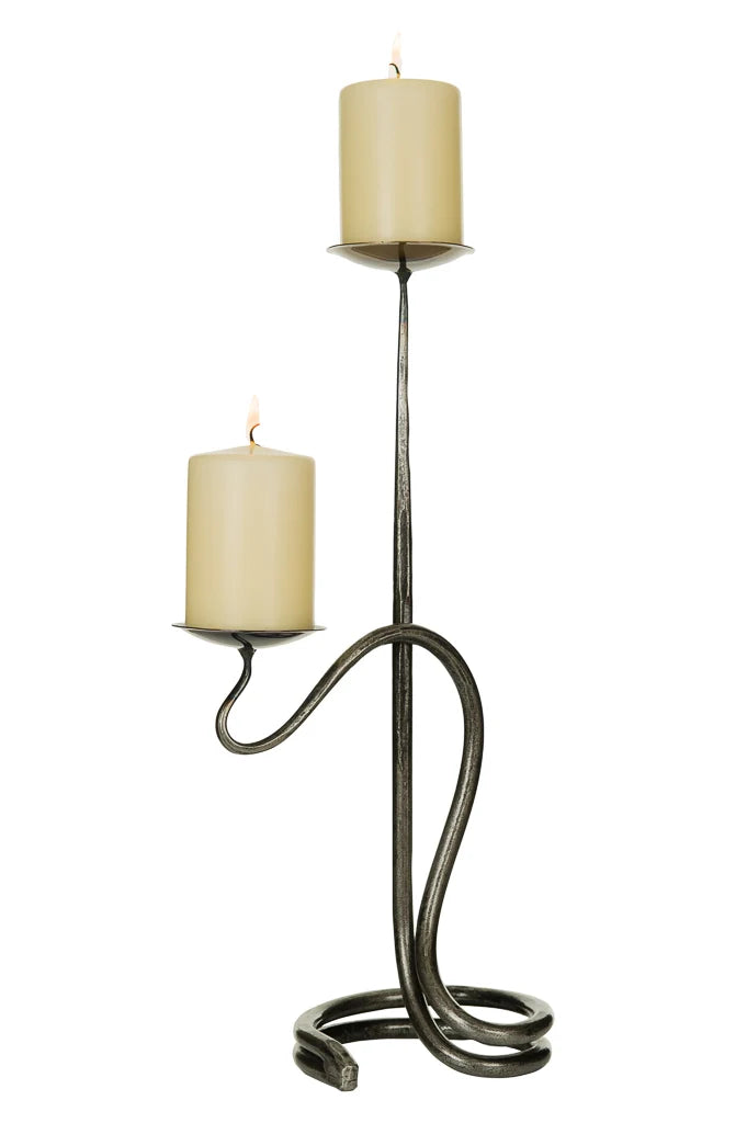 Double Round Candlestick with Bowls