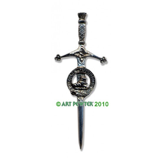 Pewter Clan Crest Kilt Pin - Choose Your Clan A-M
