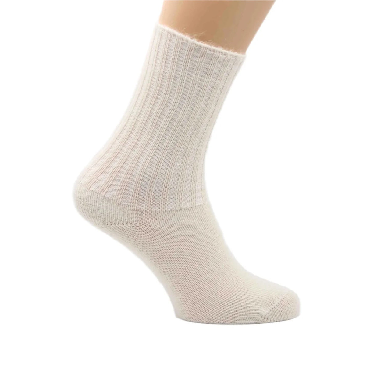 Dunoon Cream Loose Top Mohair Socks