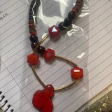 Coconut & Magnesite with Vintage Glass & Clay detail Necklace