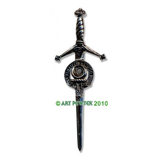 Pewter Clan Crest Kilt Pin - Choose Your Clan A-M