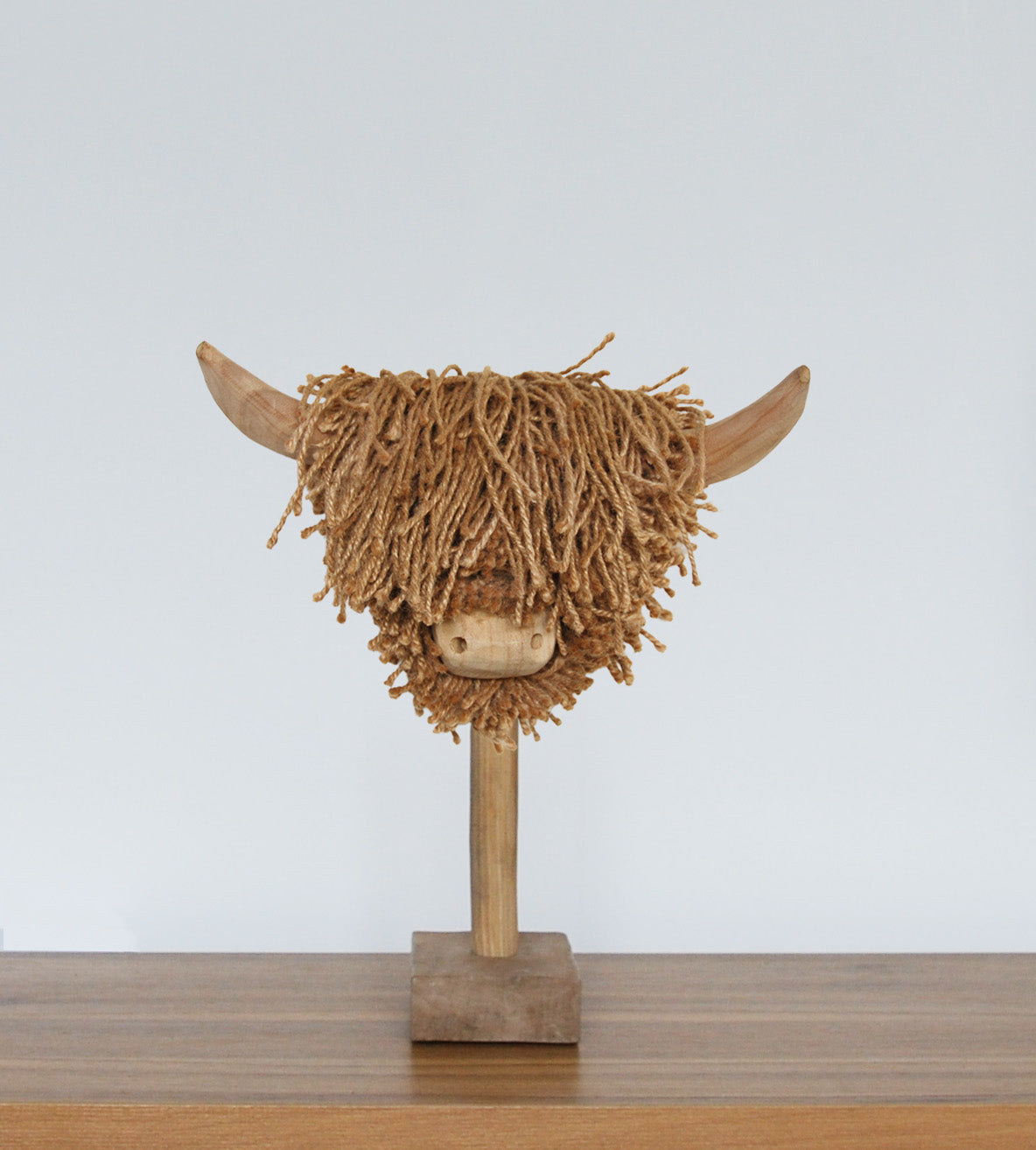 Espeth Small Natural Jute Highland Cows Head