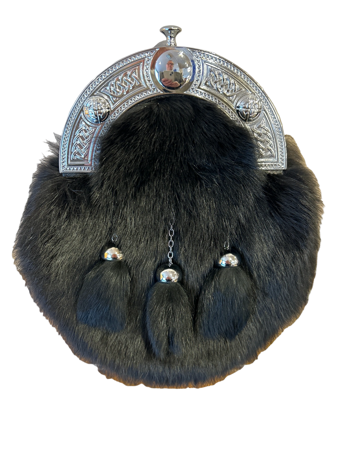 Black Rabbit Chrome Cantle Dress Sporran