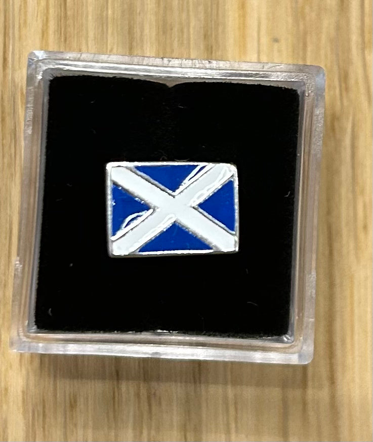 Saltire Sterling Silver Barrel Bead Charm