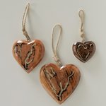 “Parina” Large Wooden Heart Hanger (13cm Tall)
