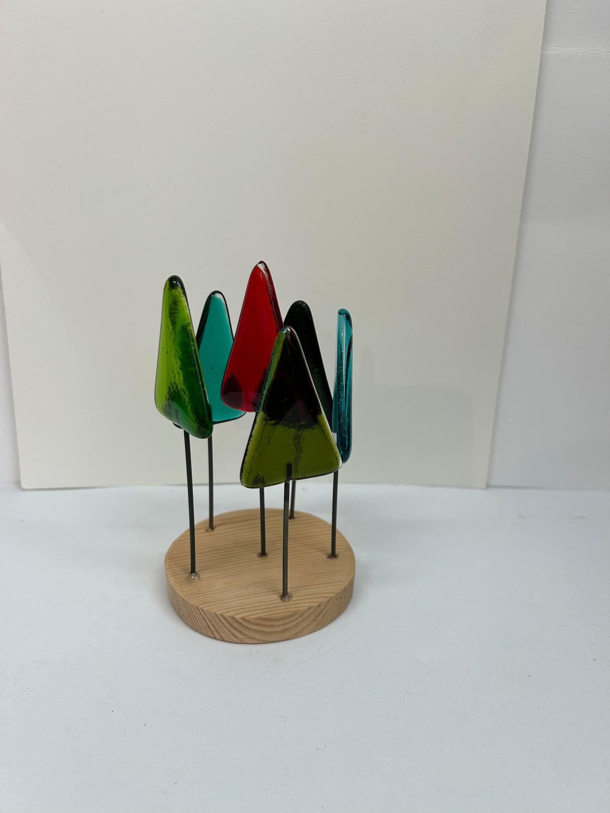 Tree Group Glass Ornament