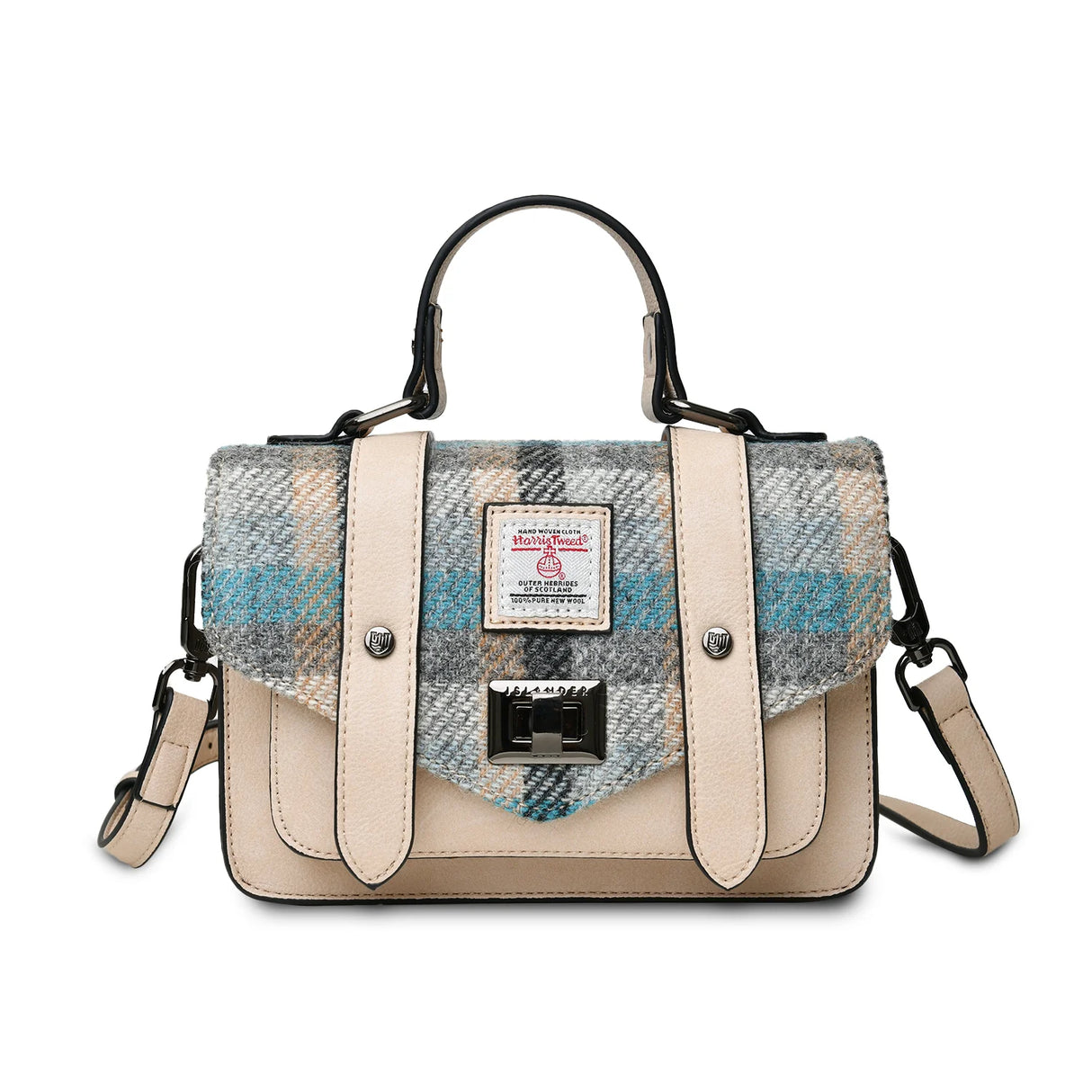 Islander Tartan Mini Satchel Bag in Harris Tweed