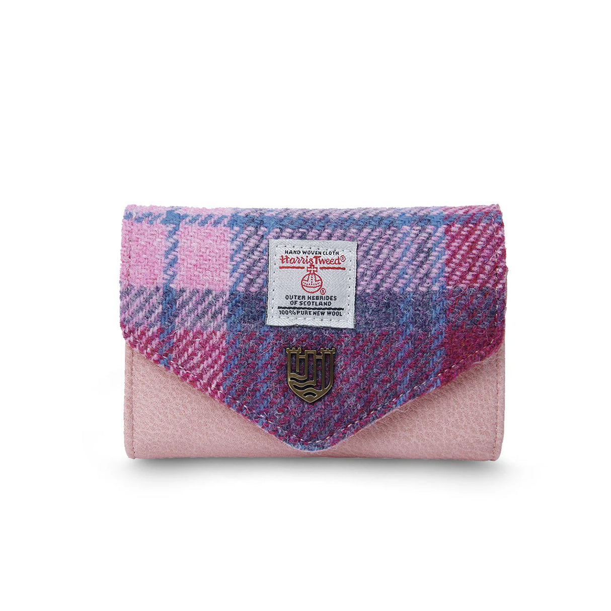 Pink & Blue Tartan Small Clasp Purse