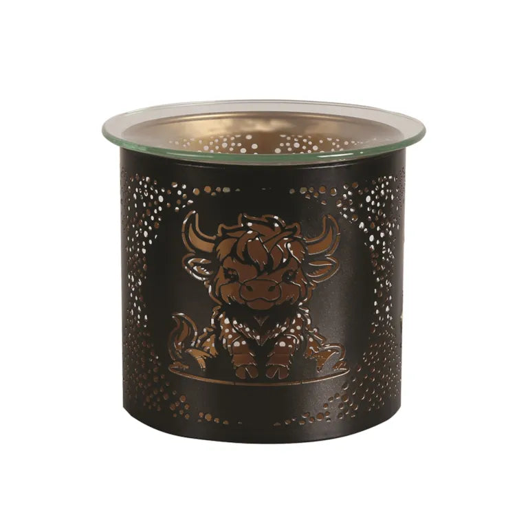 Highland Cow Black 3 in 1 Wax Melter 10.5cm High