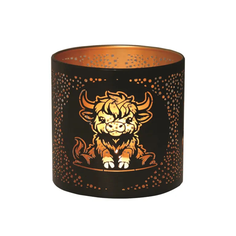 Highland Cow Black 3 in 1 Wax Melter 10.5cm High