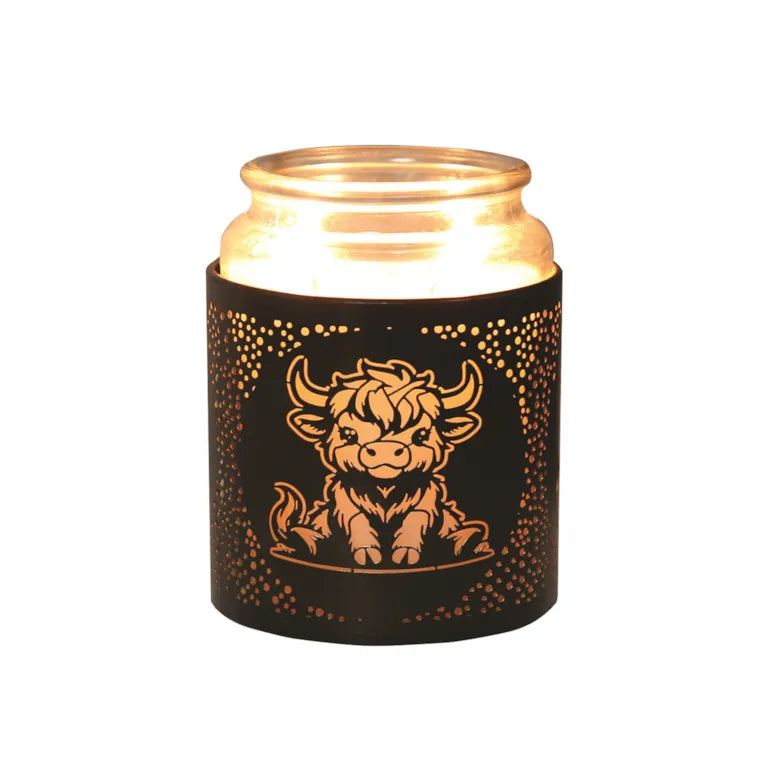 Highland Cow Black 3 in 1 Wax Melter 10.5cm High