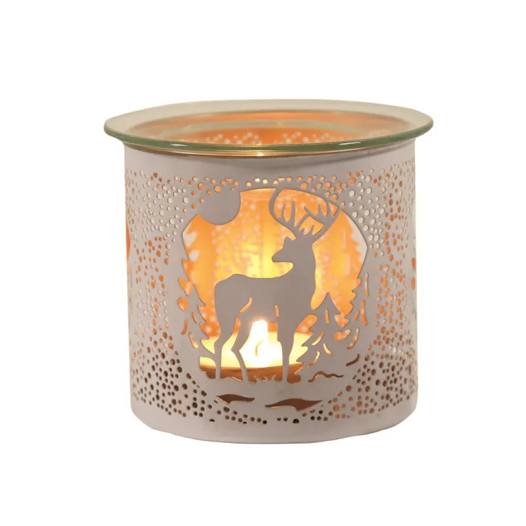 Stag in Moonlight White 3 in 1 Wax Melter 10.5cm High