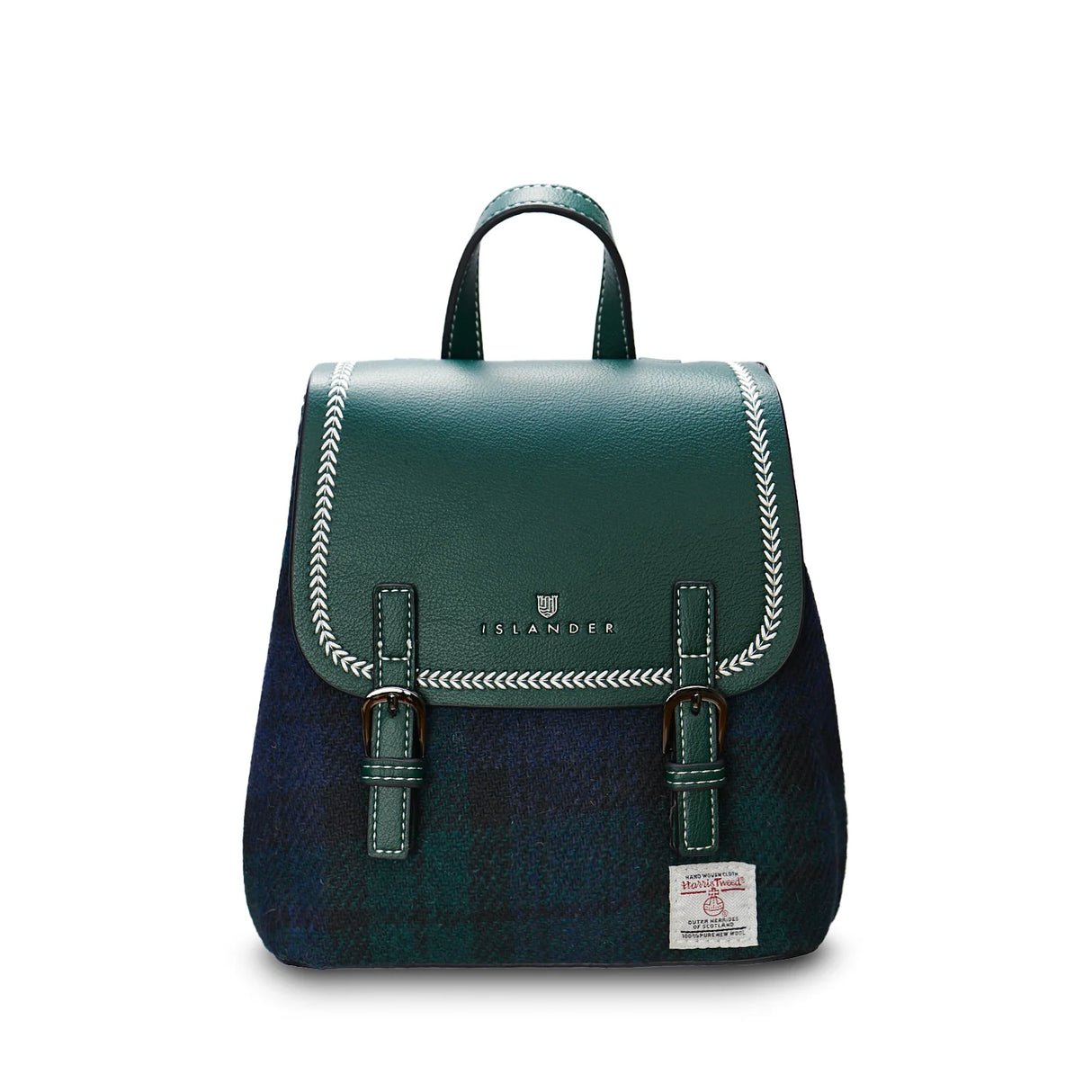 Black Watch Tartan Mini Jura Backpack in Harris Tweed