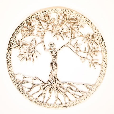 Lady Silver Tree of Life Aluminium Decoration (40cm)