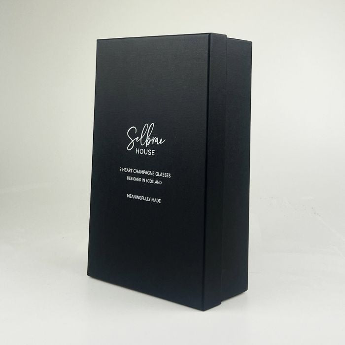 Set of 2 Love Heart Champagne Flutes