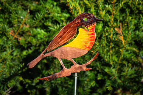 Robin on Branch Aluminium Decoration (25cm)
