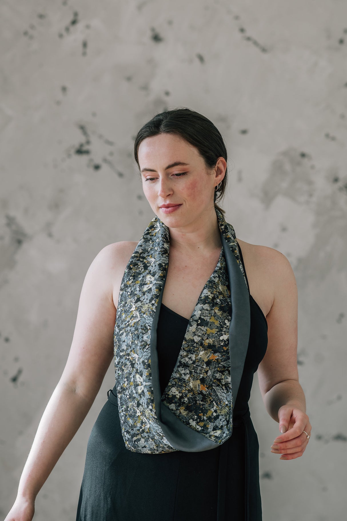 Granite Silk Infinity Scarf (boxed)