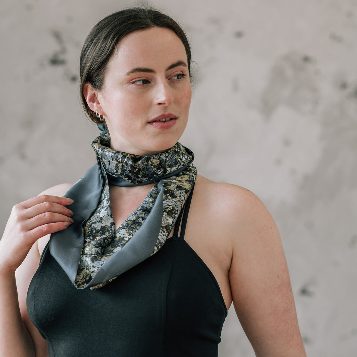 Granite Silk Infinity Scarf (boxed)