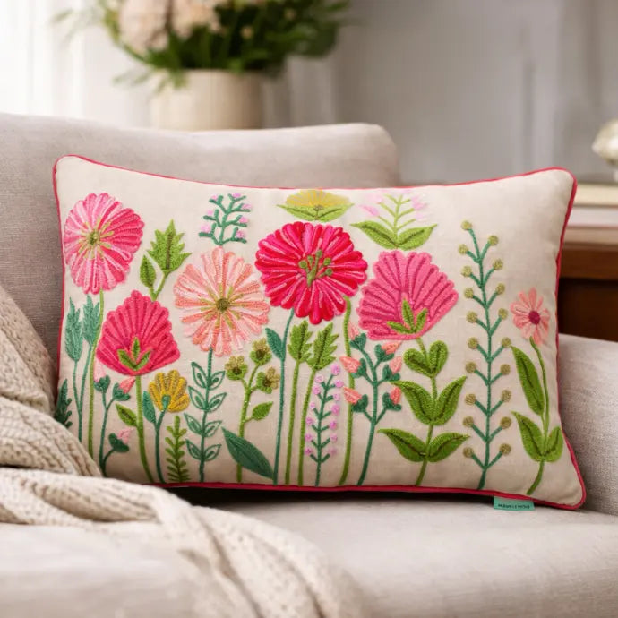 Pink Floral Ensley Cushion