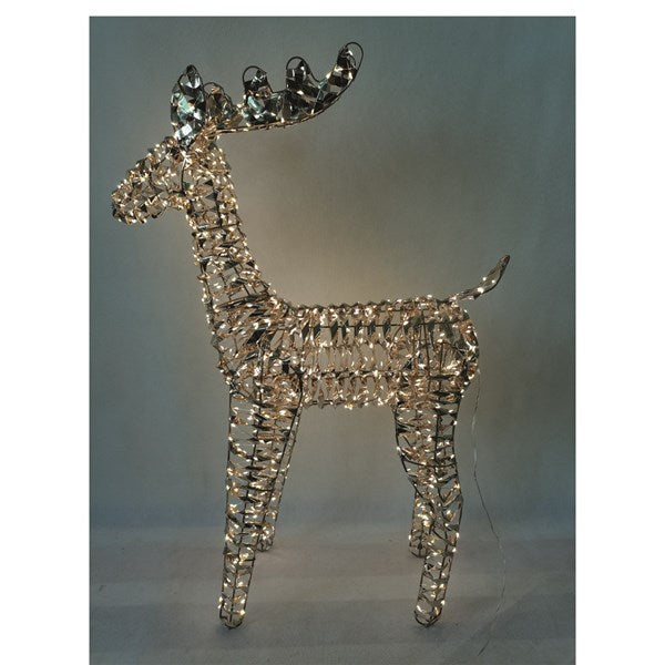 60cm LED Gold Foil Reindeer (600 lights)