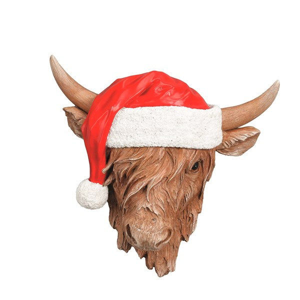 Christmas Highland Cow Wall Decoration (37cm)